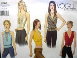 2563 CHARMING HALTER,DRAWSTRING,FIT TOPS PATTERN 8-12,14-18